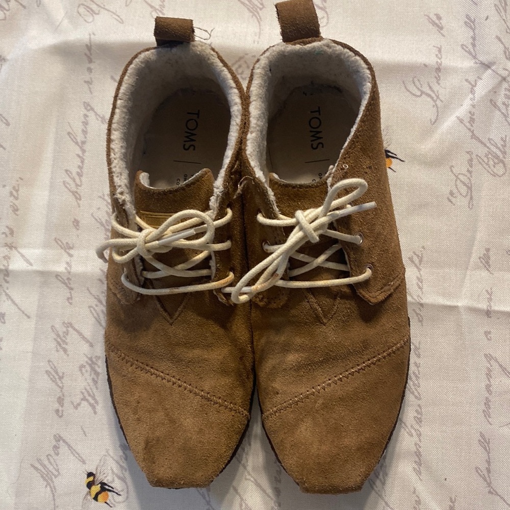 COPY - TOMS Brown Women's Bota Suede Lace - Up Boots